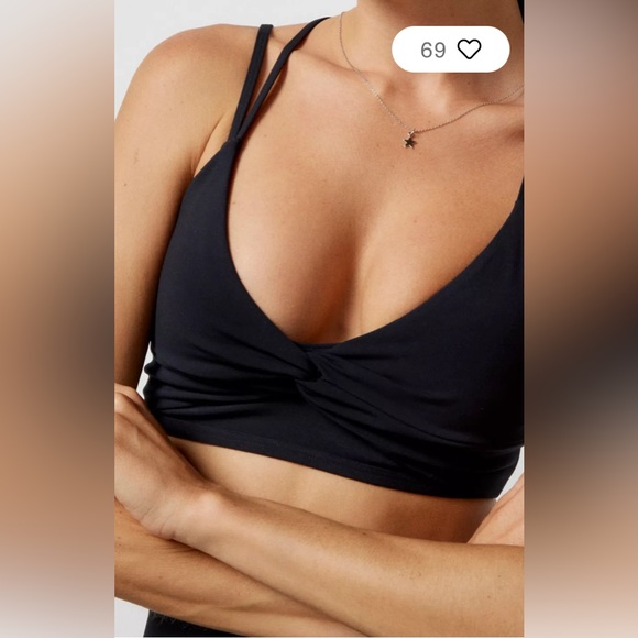 NWT Le Ore Twist Front Bra in Black Size Small $90 - Picture 3 of 6